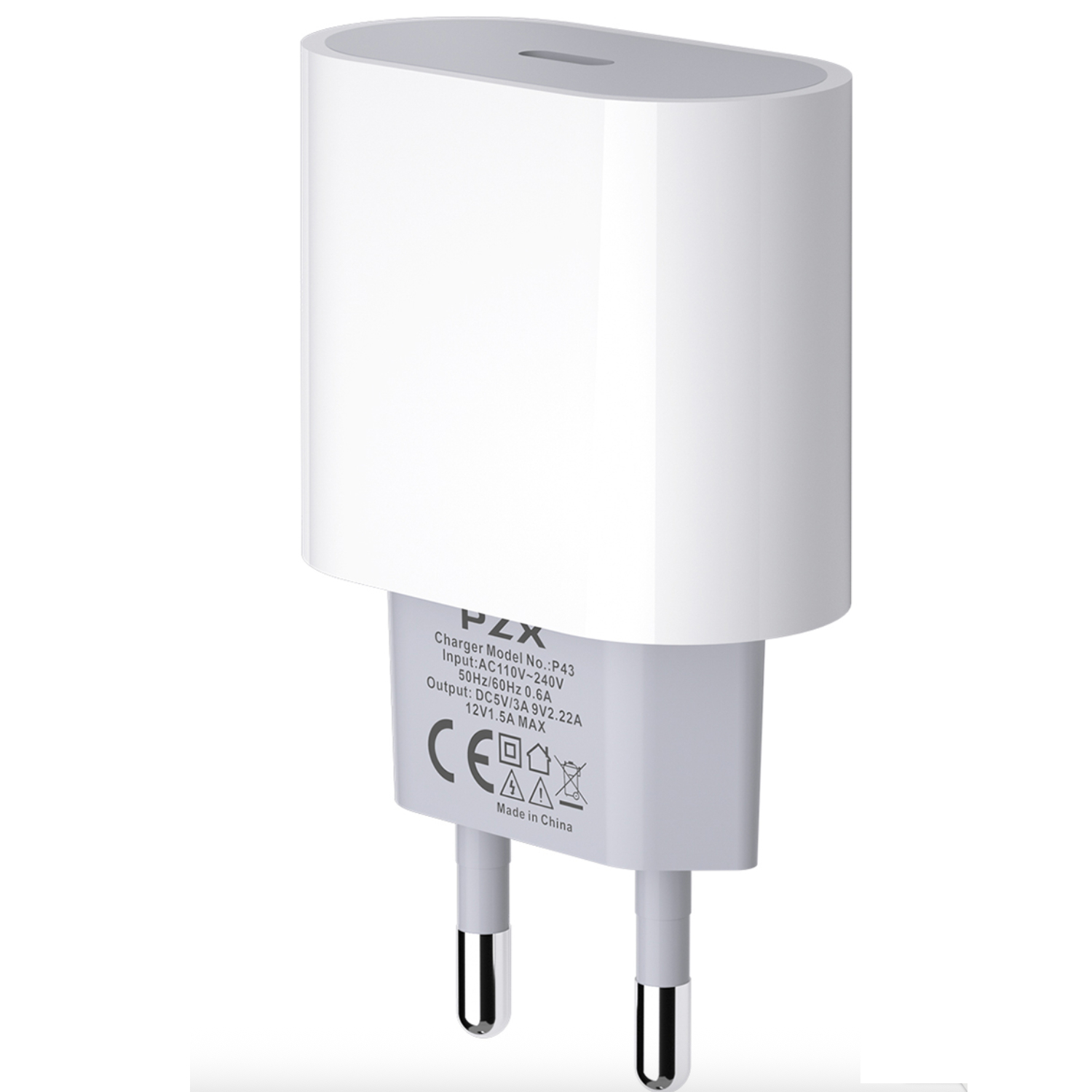 220V Зарядно Type C PZX P43 PD Charge 20W