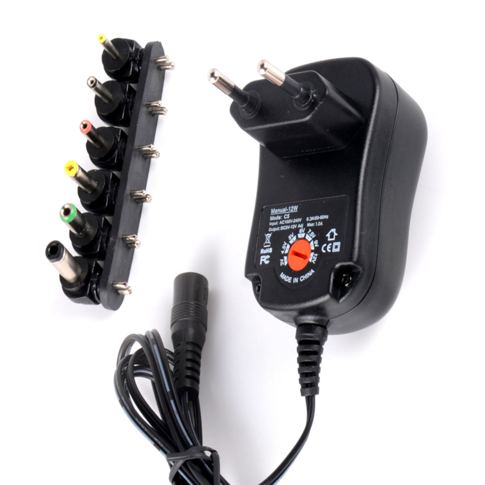 Зарядно устройство универсално 220V 6 накрайника 12W