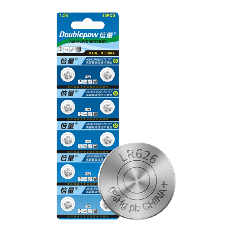 Алкална батерия часовникарска Doublepow AG4/177- блистер 10
