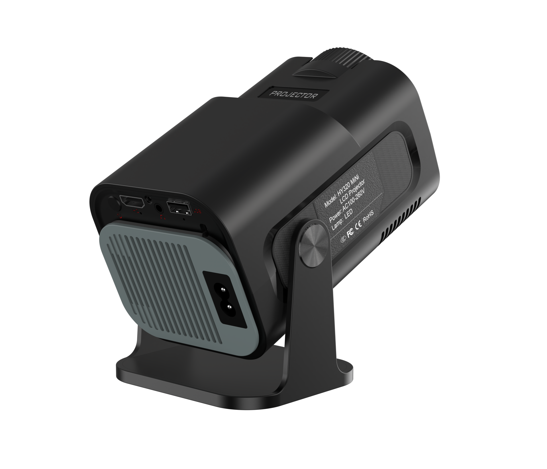 Видеопроектор HY320 MINI, 1080P, 180°