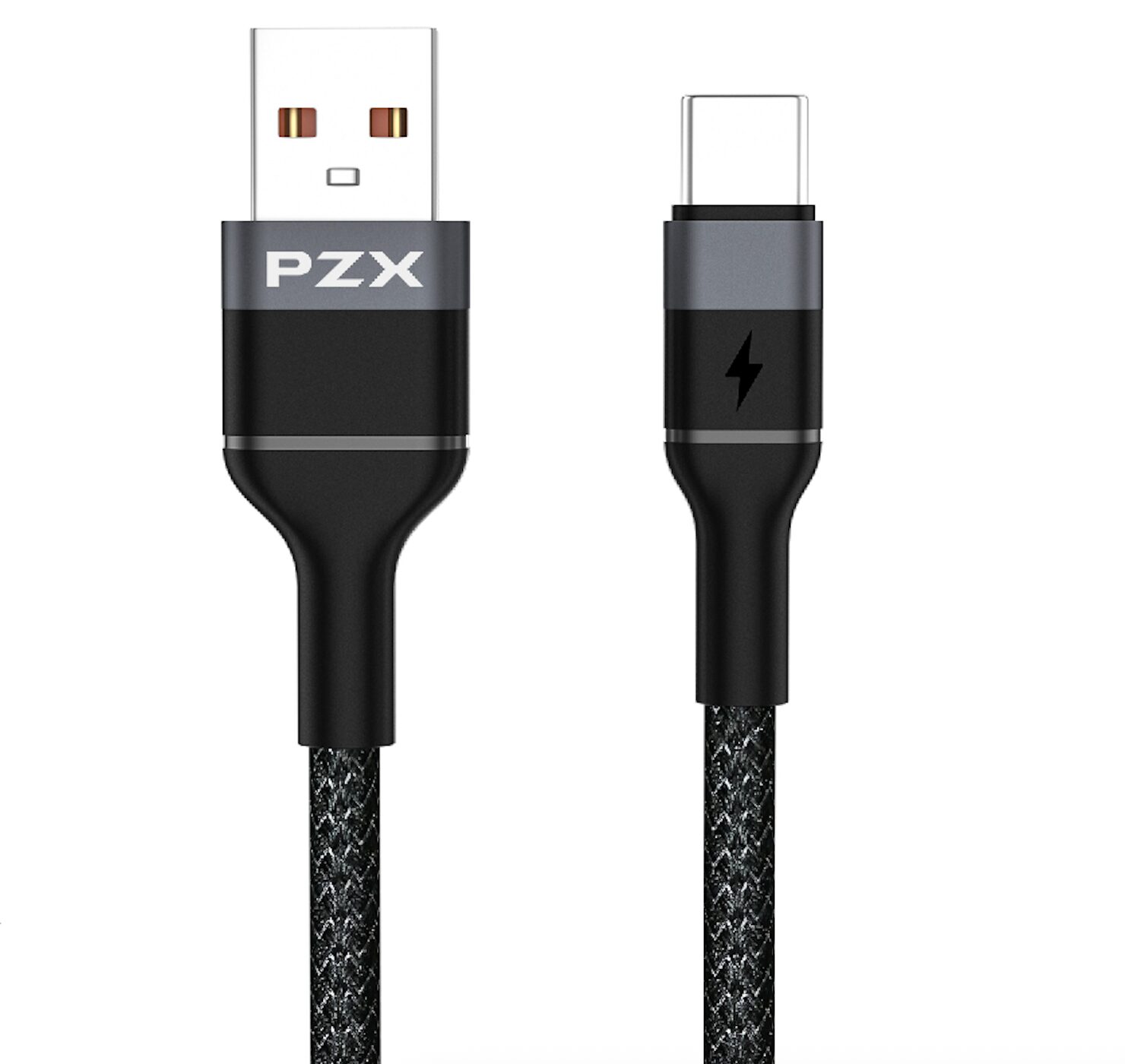 Кабел USB - Type C PZX V206S оплетка 6А - 1m