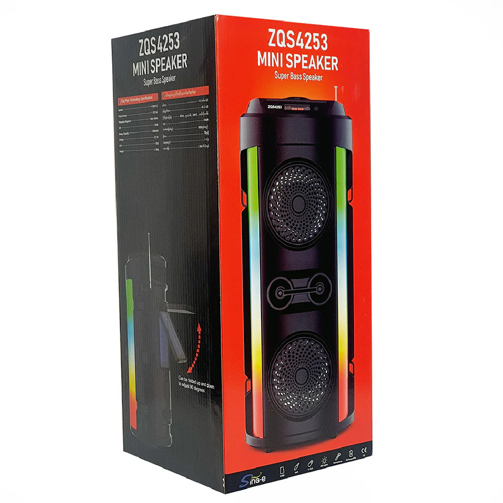 Караоке Bluetooth колона модел ZQS4253, 4" , 2*8W