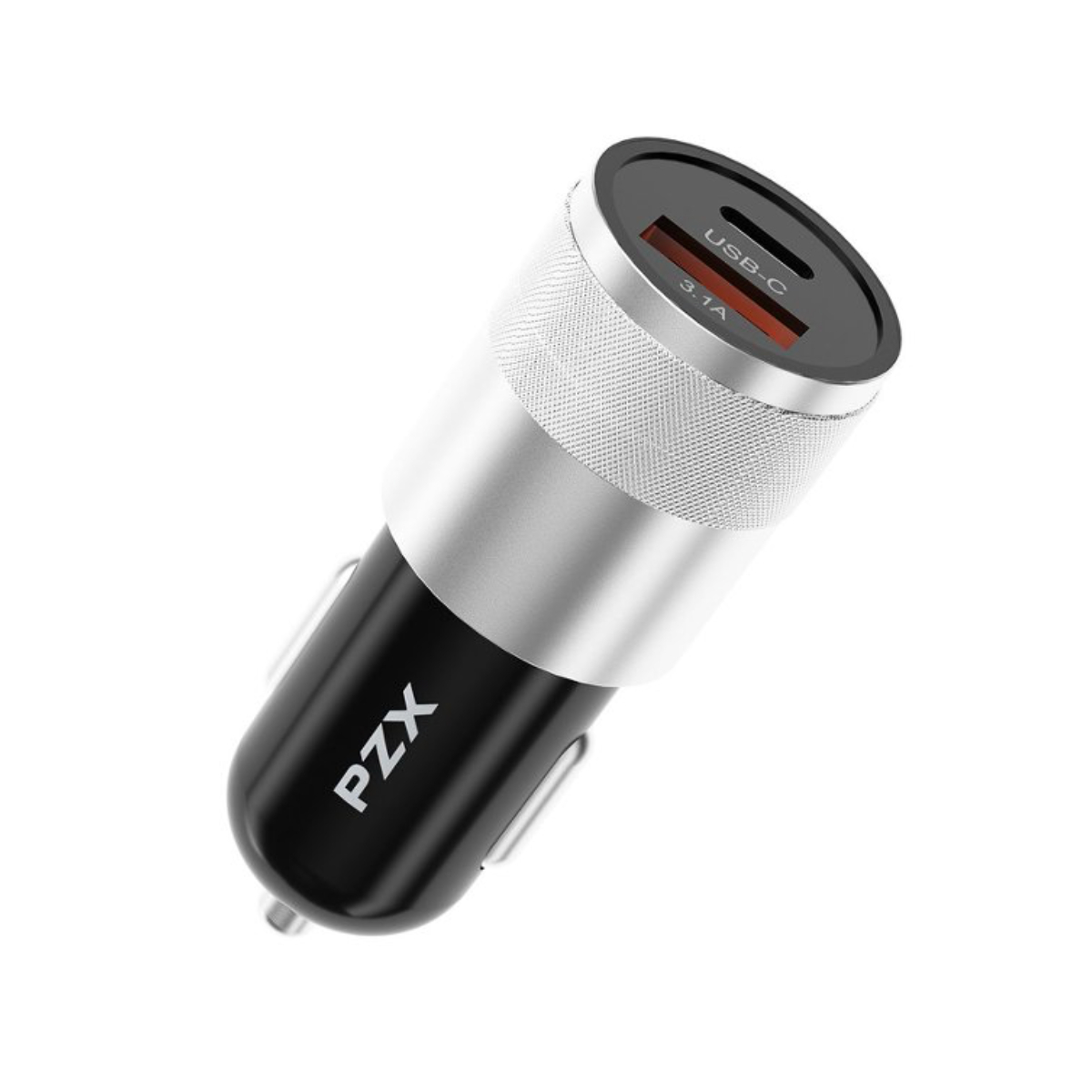 Зарядно у-ство PZX C902, 3.1A USB +type C. Метален корпус