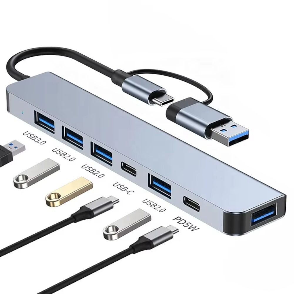 USB + Type C HUB 3.0 - 7 port - 5A 2C