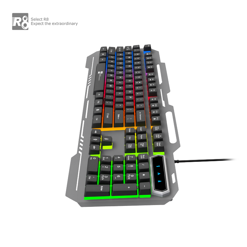 Клавиатура модел R8 1836 Метална, Светеща