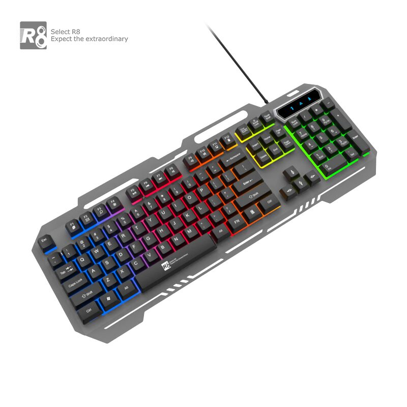 Клавиатура модел R8 1836 Метална, Светеща