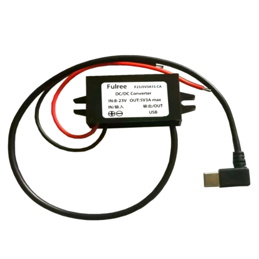 Конвертор DC 12V към DC 5V 3А USB Type-C ъглов конектор