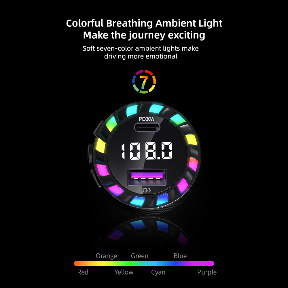 FM Трансмитер Bluetooth C55 + PD 30W