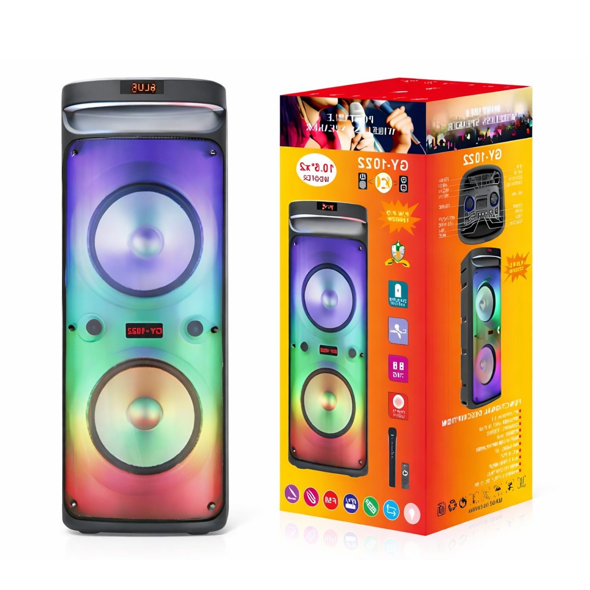 Караоке Bluetooth колона модел GY1022 2x10.5inch