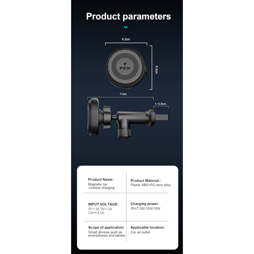 Държач за смартфон PZX C970 вентилация + magsafe Charging