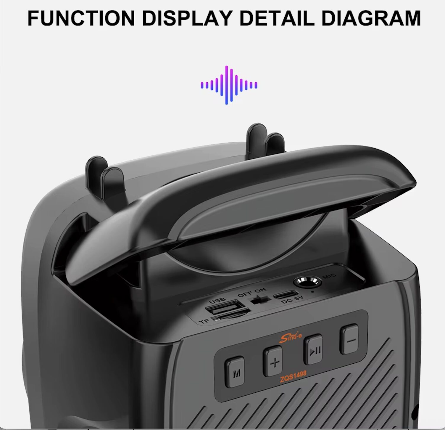 Караоке Bluetooth колона модел ZQS1498 с микрофон