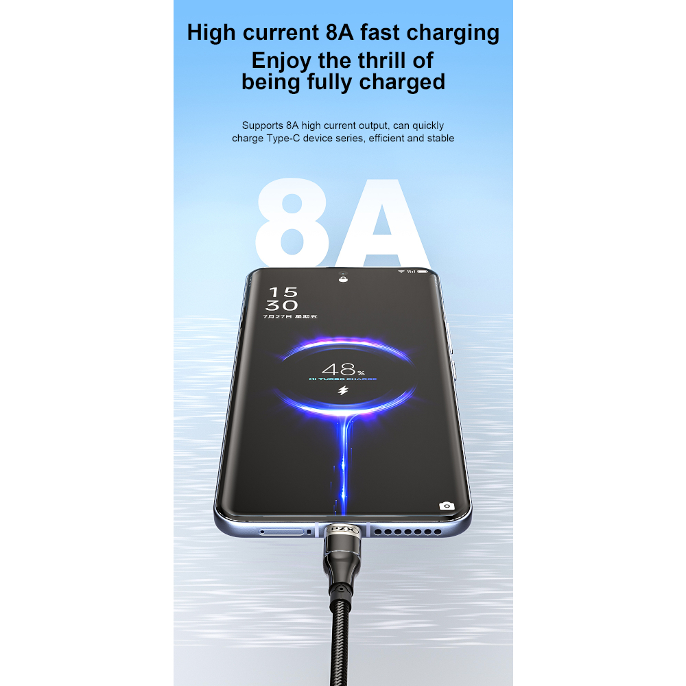 Кабел PZX USB - Type C V215S 1m 8A