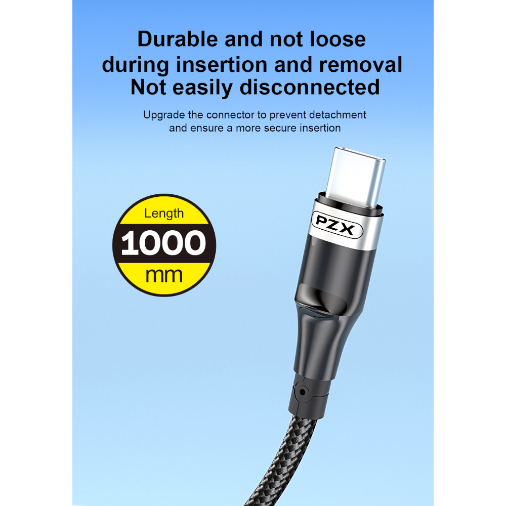 Кабел PZX USB - Type C V215S 1m 8A