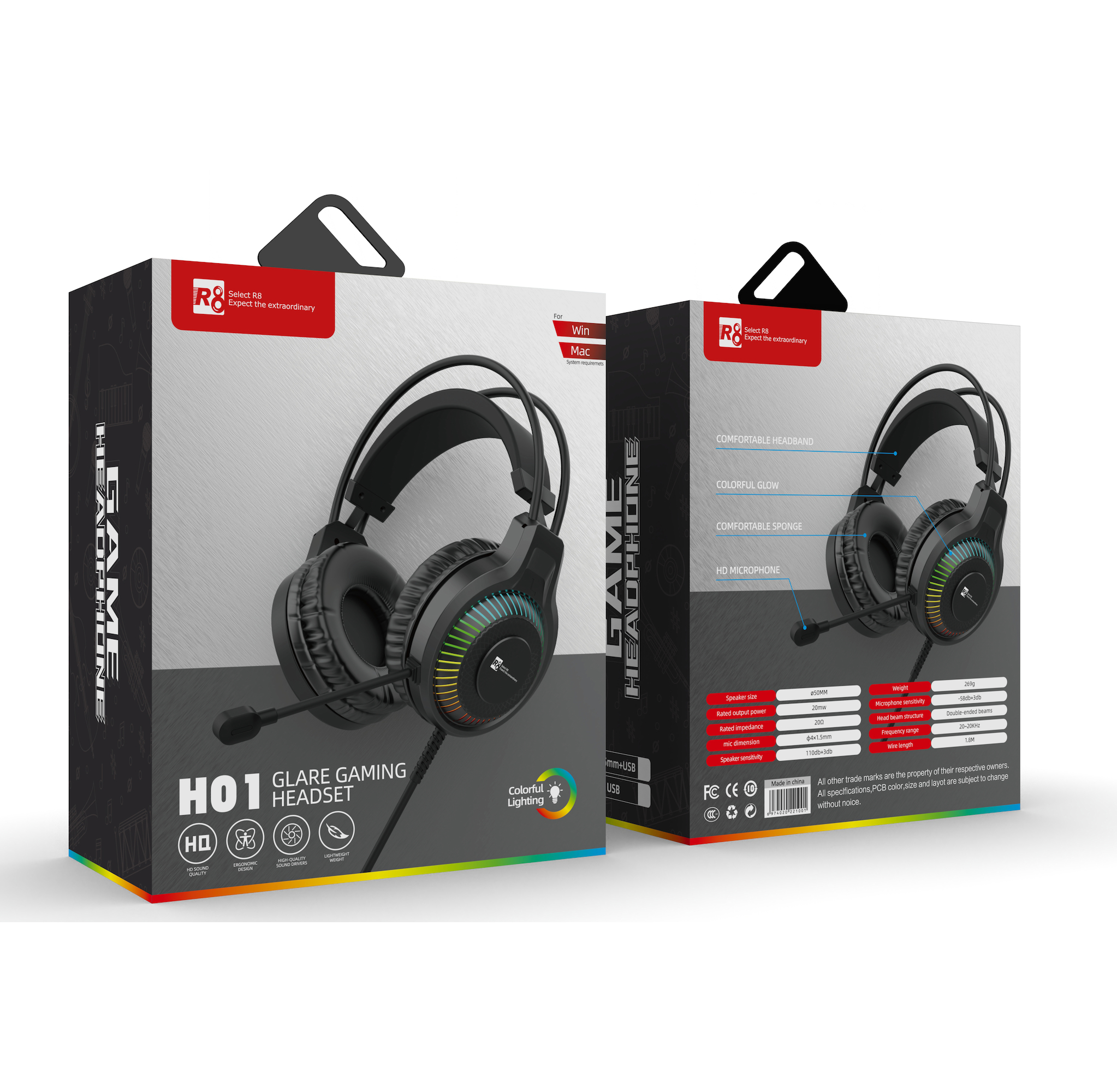 PC слушалки R8 H01