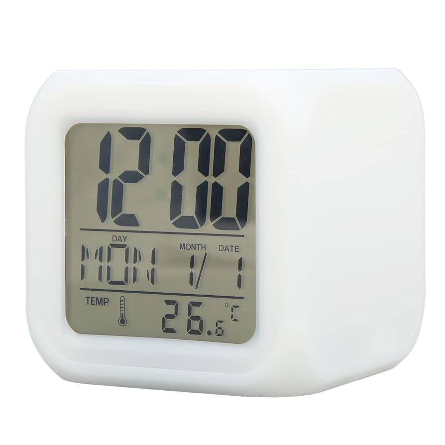 Дигитален часовник модел HW007A- 7 цвята RGB светлина