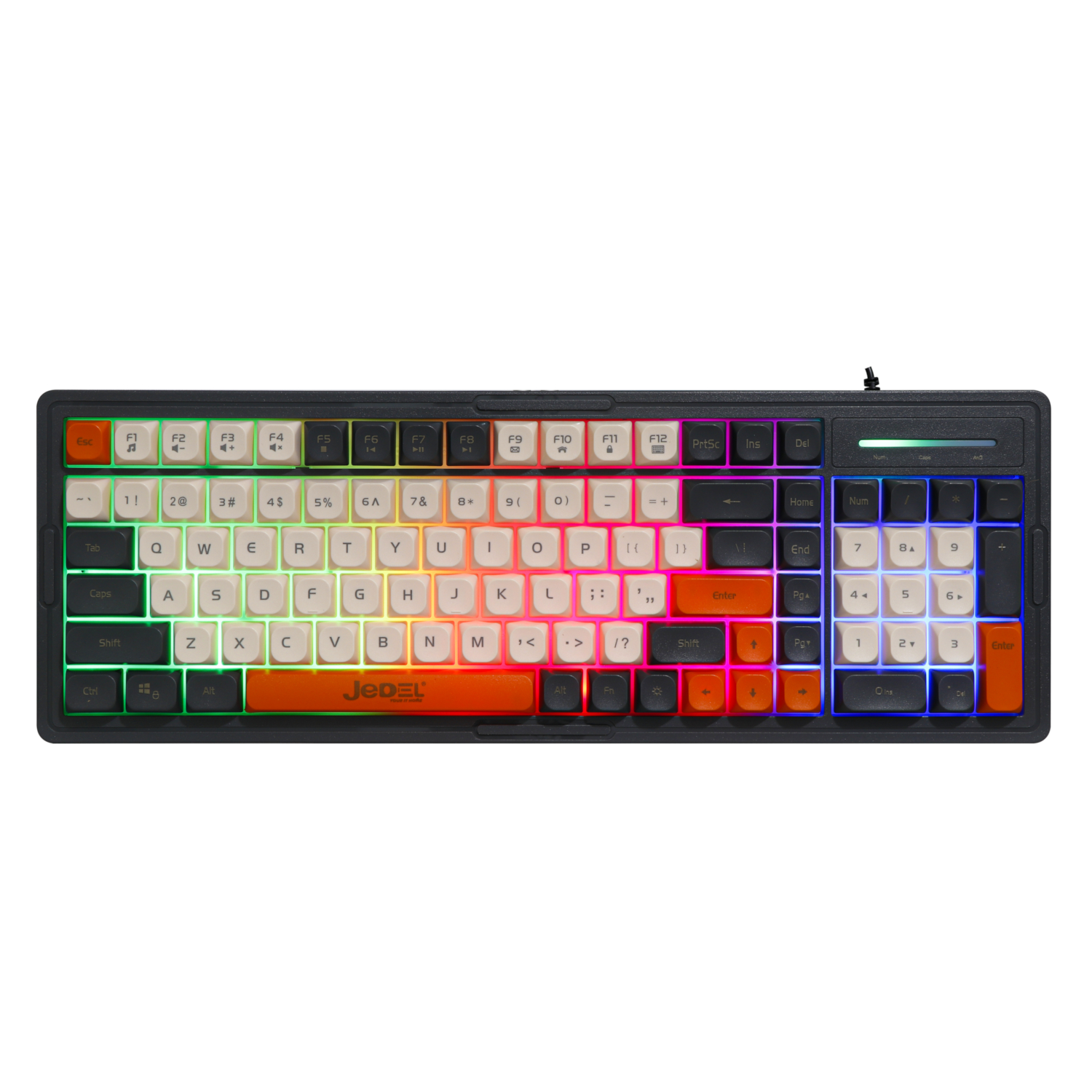 Клавиатура gaming and office -модел Jedel K32- Color, USB, С подсветка- English Layout