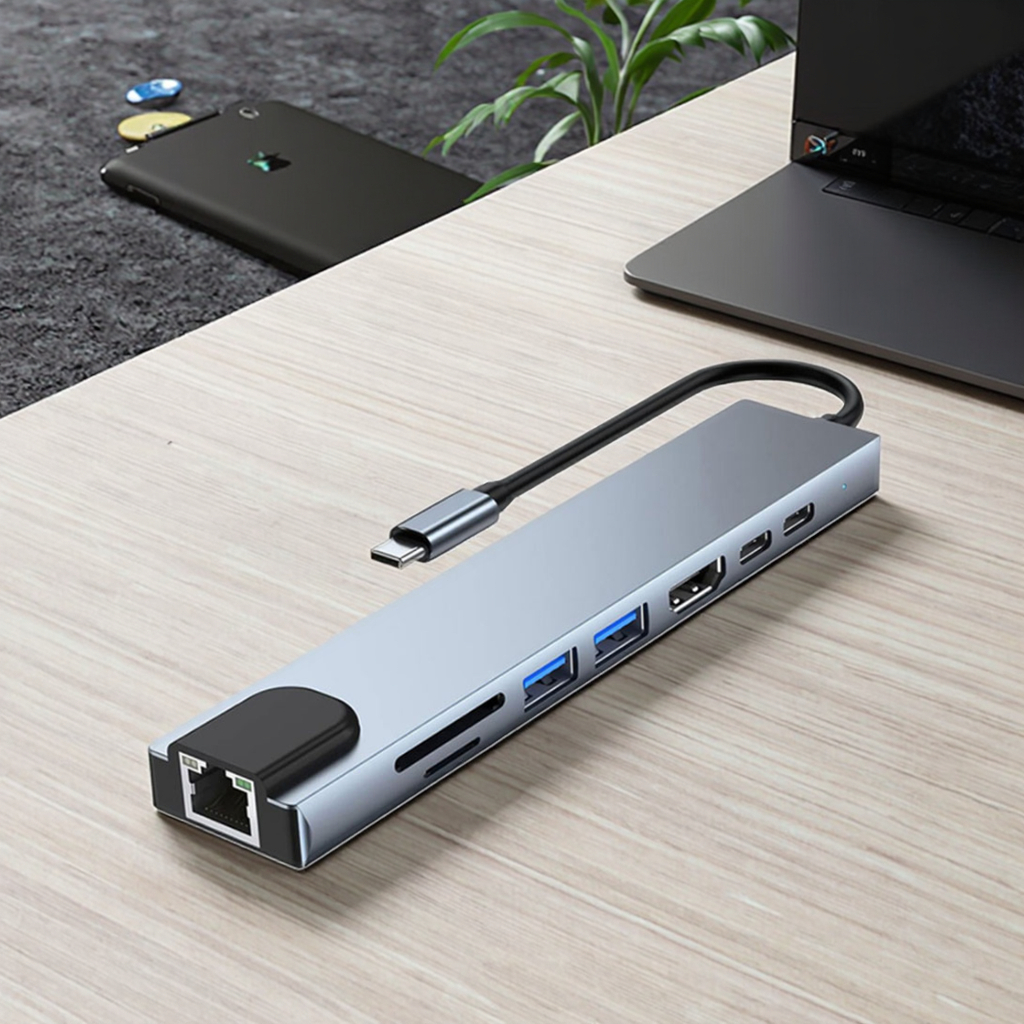 USB HUB R8 модел AH-07 Type-C 8 in 1