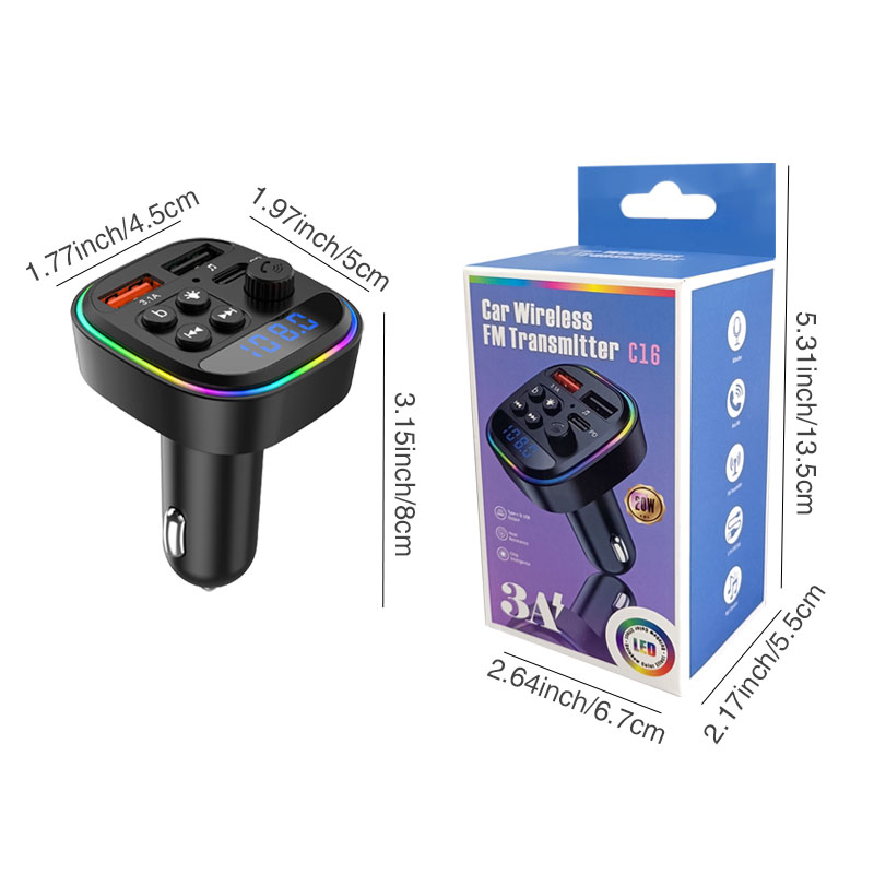 FM трансмитер Bluetooth C16