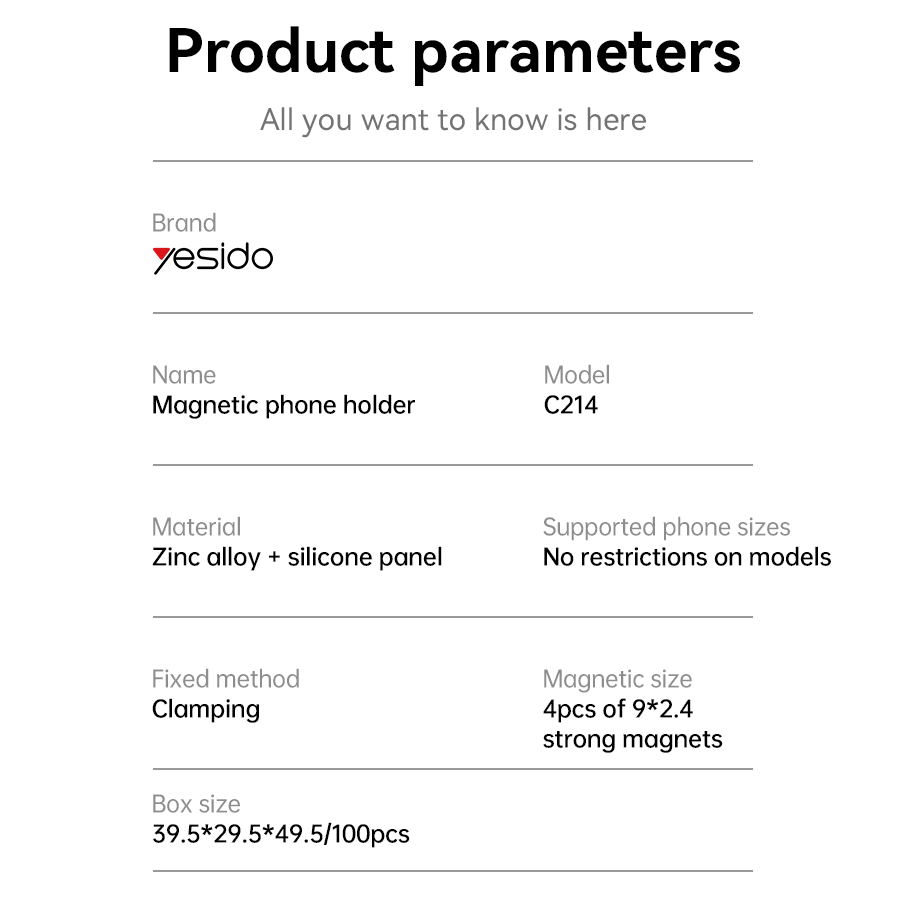 Държач за смартфон Yesido C214