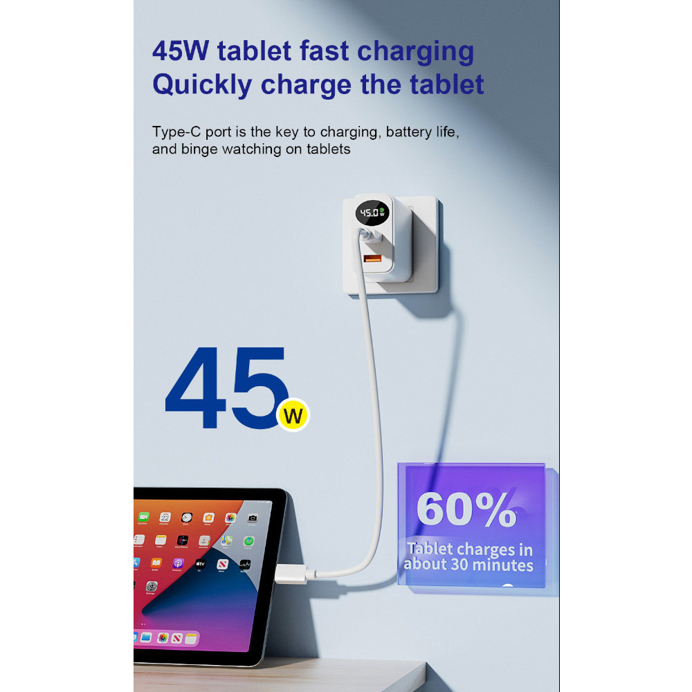 220V Зарядно PZX P76E 45W- С Дисплей