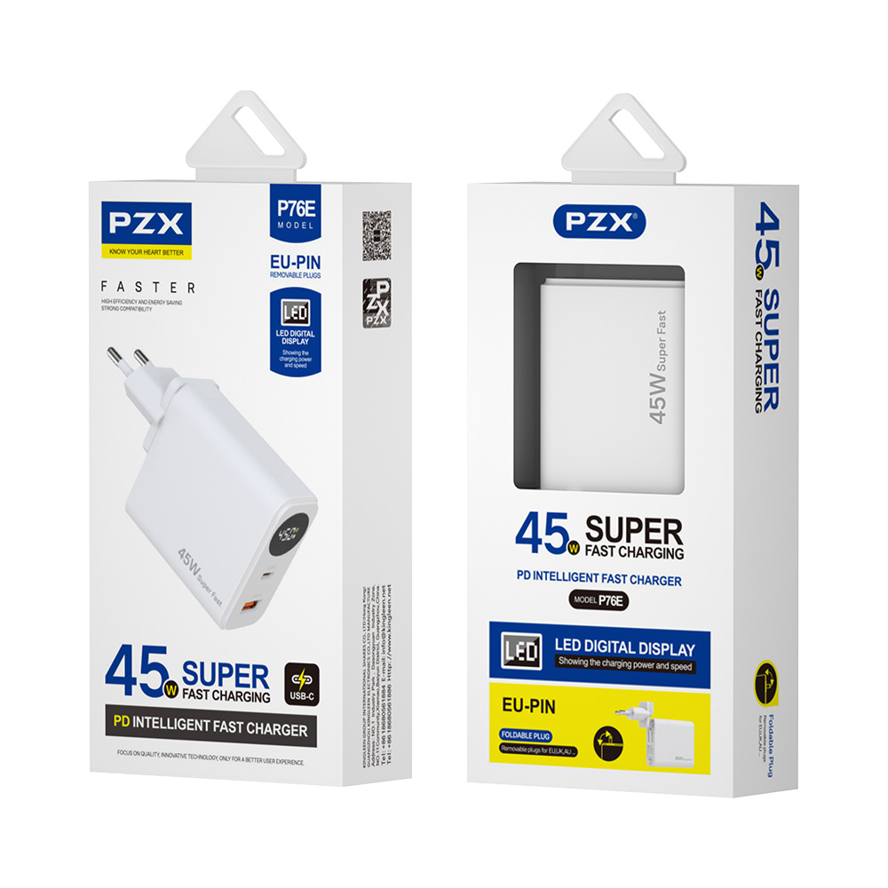 220V Зарядно PZX P76E 45W- С Дисплей
