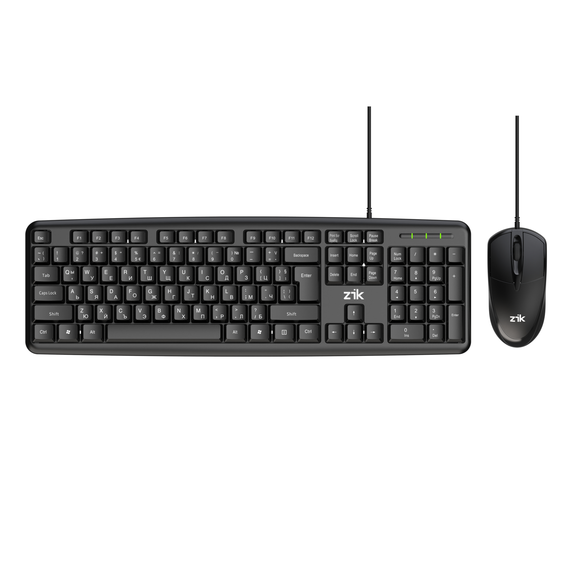 Клавиатура + Мишка комплект ZIK 1901 Кирилизирана по БДС