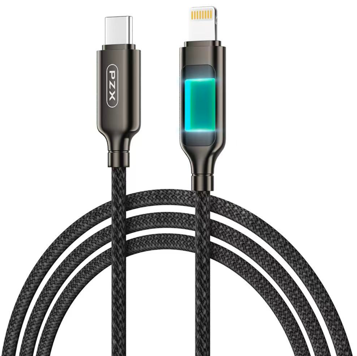 Кабел PZX Type C - Lightning V230P 27W 1м -7led