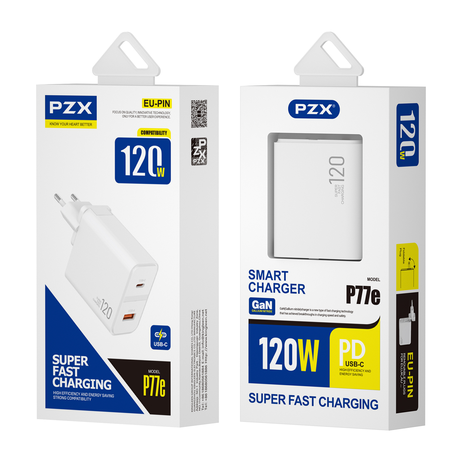 220V Зарядно PZX P77E PD Charge 120W съвместимо