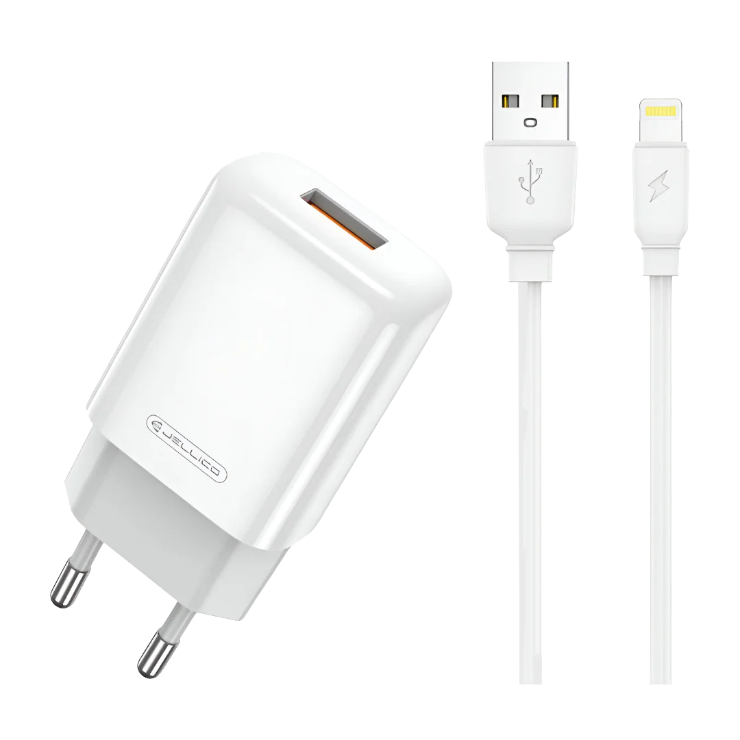 220V Зарядно USB Jellico EU01 2.4A + Lightning кабел